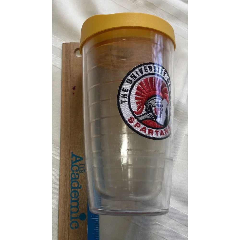 Tervis 16oz‎ University of Tampa Spartans Tumbler Yellow Lid Insulated Cup